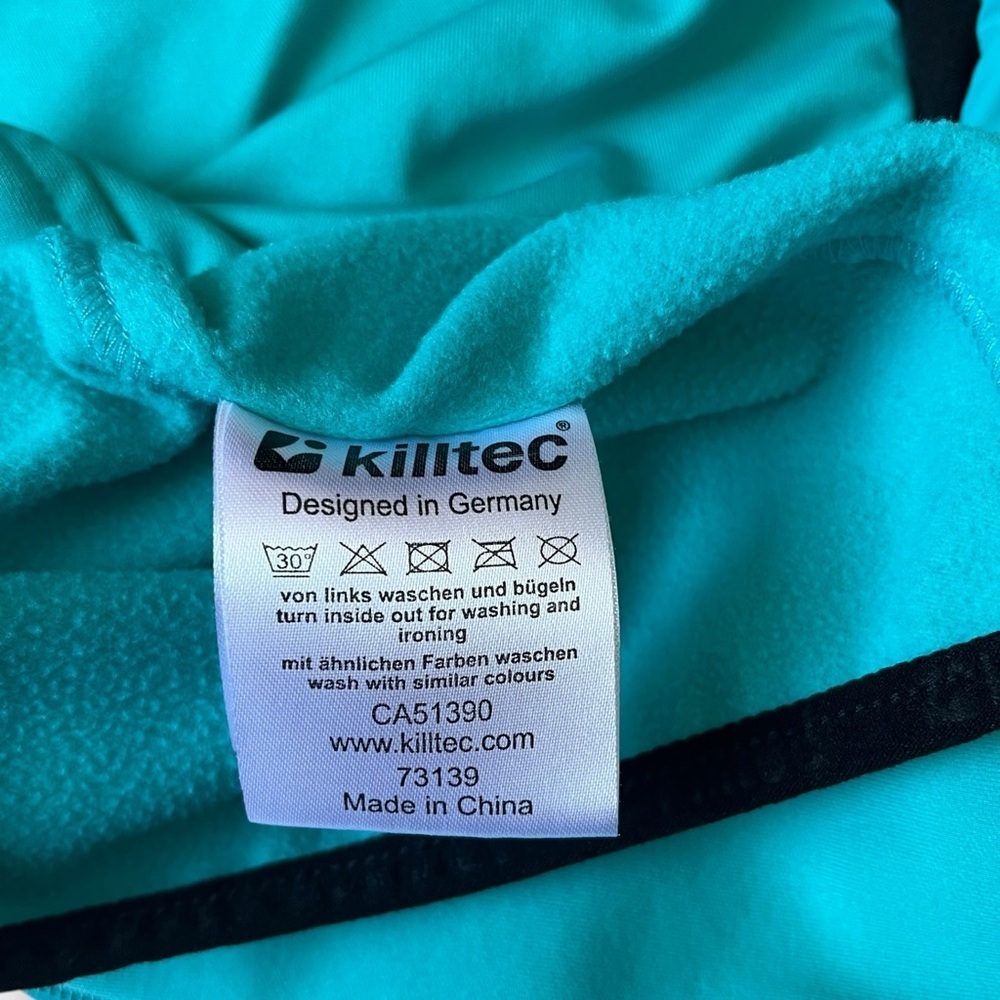 Killtec Turquoise Zip Up Athletic Jacket 6/8 - image 7